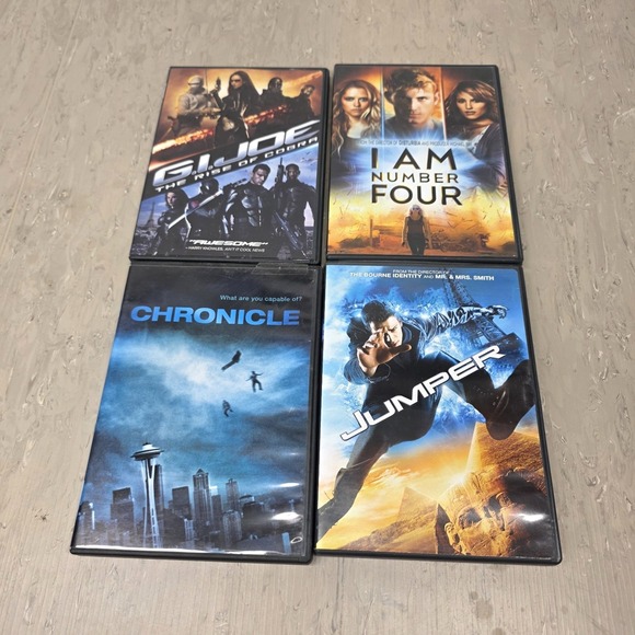 Other - Sci-Fi Action DVD Lot of 4 - Jumper, Chronicle, I Am Number Four,‎ G.I. Joe
